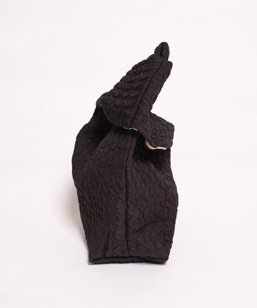 shopnikoniko(ショップニコニコ)の「くしゅくしゅ ミニ マルシェバッグ シワ加工 ハンドバッグ(ハンドバッグ・レディース・ブラック/ホワイト・フリー)」の16枚目の写真