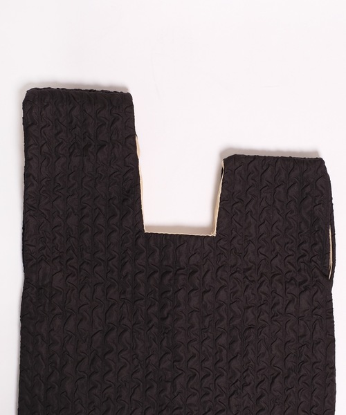 shopnikoniko(ショップニコニコ)の「くしゅくしゅ ミニ マルシェバッグ シワ加工 ハンドバッグ(ハンドバッグ・レディース・ブラック/ホワイト・フリー)」の20枚目の写真