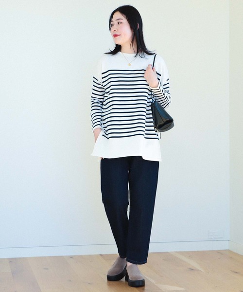 BEAMS HEART(ビームスハート)の「デニム テーパードパンツ(デニムパンツ・レディース・ブラック/ネイビー/ナチュラル・SMALL/MEDIUM)」の9枚目の写真