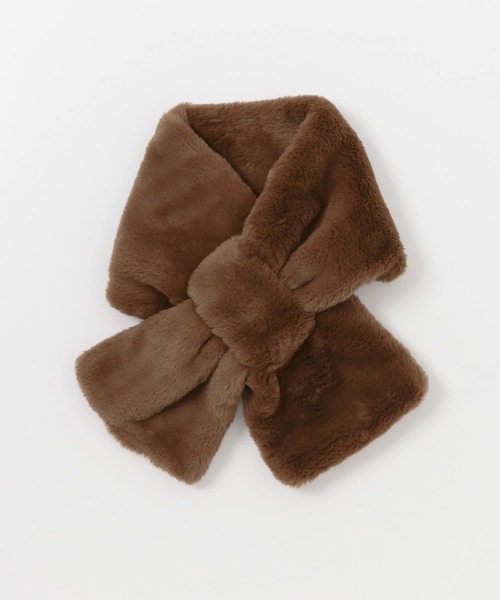 URBAN RESEARCH DOORS（アーバンリサーチドアーズ）の「エコファーティペット（マフラー・レディース・ブラウン/ホワイト系その他/ベージュ系その他・-）」の14枚目の写真