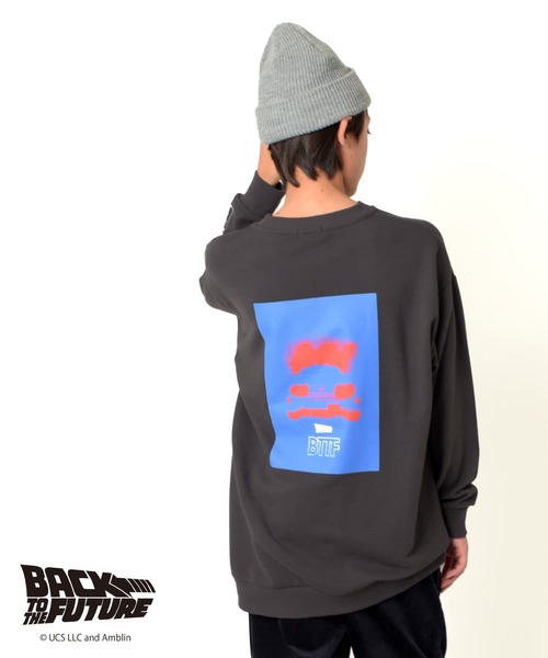 GLAZOS（グラソス）の「【Back to the Future】ヴィンテージ加工アソート裏毛クルーネックトレーナー（その他トップス・キッズ・チャコールグレー/グレー・140cm/150cm/160cm/170cm）」の2枚目の写真