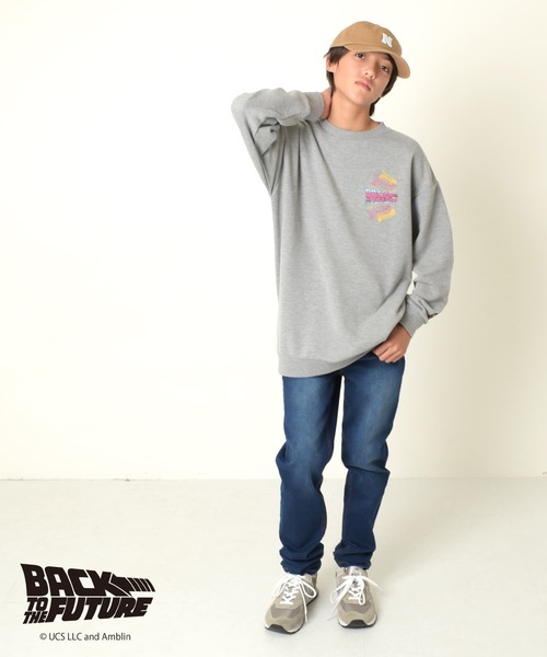 GLAZOS（グラソス）の「【Back to the Future】ヴィンテージ加工アソート裏毛クルーネックトレーナー（その他トップス・キッズ・チャコールグレー/グレー・140cm/150cm/160cm/170cm）」の6枚目の写真