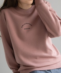 裏起毛ワンポイント刺繍入りトレーナー