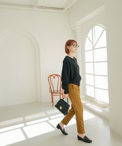 SHOPLIST styled by DHOLIC(ショップリストスタイルドバイディーホリック)の「【SHOPLIST styled by DHOLIC 限定】クルーネック ニット カーディガン(カーディガン/ボレロ・レディース・クリーム/ブルー/イエロー/オレンジ/ブラック/ライトベージュ・FREE)」の17枚目の写真