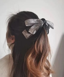 muure(ミュール)の【CHOUEL closet】淡色系リボンバナナクリップ(バレッタ/ヘアクリップ)