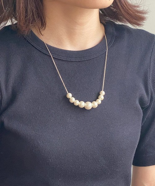 Hawk Company（ホークカンパニー）の「【Hawk Company】コットンパールネックレス/5394※（ネックレス・レディース・ゴールド・FREE）」の2枚目の写真