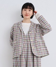 アトリエドゥサボン　チェックテーラードジャケット l'atelier savon（アトリエドサボン）の「○ちいさい春のカラフル du ジャケット・アウター