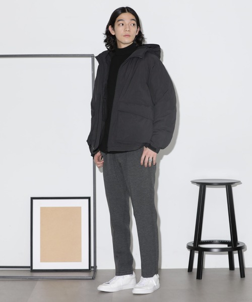 NANO universe(ナノユニバース)の「パテッドフードブルゾン(ブルゾン・メンズ・ネイビー/ブラック/ブルーグレー・S/M/L)」の1枚目の写真