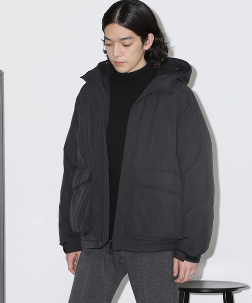 NANO universe(ナノユニバース)の「パテッドフードブルゾン(ブルゾン・メンズ・ネイビー/ブラック/ブルーグレー・S/M/L)」の4枚目の写真