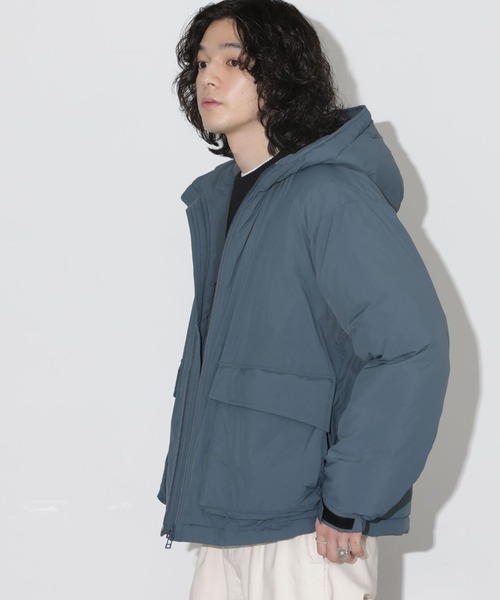 NANO universe(ナノユニバース)の「パテッドフードブルゾン(ブルゾン・メンズ・ネイビー/ブラック/ブルーグレー・S/M/L)」の17枚目の写真