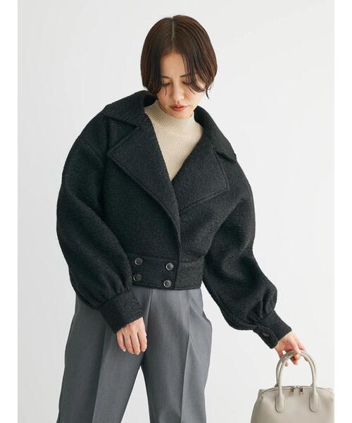 ELENCARE DUE(エレンカーレデュエ)の「・ELENCARE DUE ブークレショートジャケット(その他アウター・レディース・ブラック/モカ・FREE)」の18枚目の写真