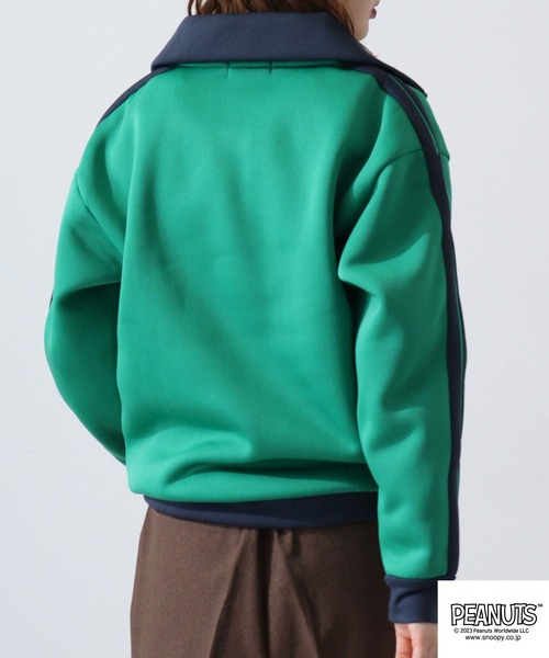PEANUTS（ピーナッツ）の「PEANUTS スヌーピー 裏起毛 ハーフZIP スウェット トレーナー（スウェット・レディース・ベージュ/カーキ/杢グレー/グリーン/ブルーグレー/ブラック・LL/M/L）」の21枚目の写真