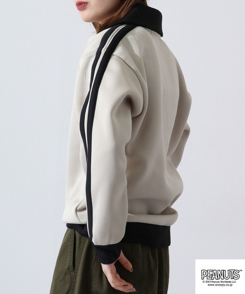 PEANUTS（ピーナッツ）の「PEANUTS スヌーピー 裏起毛 ハーフZIP スウェット トレーナー（スウェット・レディース・ベージュ/カーキ/杢グレー/グリーン/ブルーグレー/ブラック・LL/M/L）」の16枚目の写真