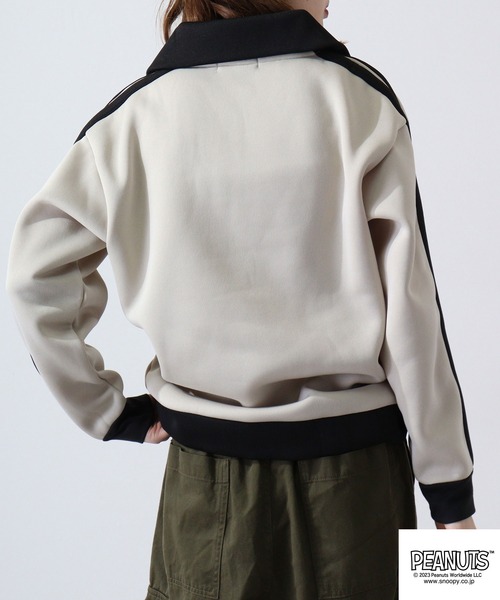 PEANUTS（ピーナッツ）の「PEANUTS スヌーピー 裏起毛 ハーフZIP スウェット トレーナー（スウェット・レディース・ベージュ/カーキ/杢グレー/グリーン/ブルーグレー/ブラック・LL/M/L）」の17枚目の写真
