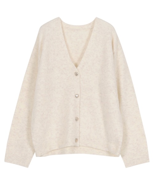 KOBE LETTUCE（コウベレタス）の「ハートボタンニットカーディガン（カーディガン/ボレロ・レディース・ロイヤルブルー/アイボリー/チャコールグレー/ブラウン・M）」の13枚目の写真