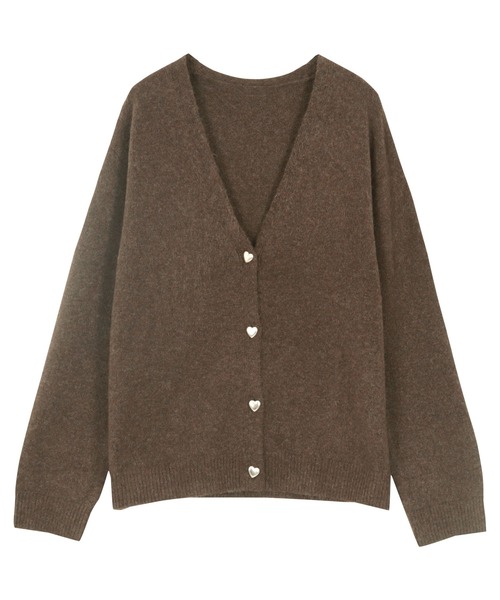 KOBE LETTUCE（コウベレタス）の「ハートボタンニットカーディガン（カーディガン/ボレロ・レディース・ロイヤルブルー/アイボリー/チャコールグレー/ブラウン・M）」の18枚目の写真