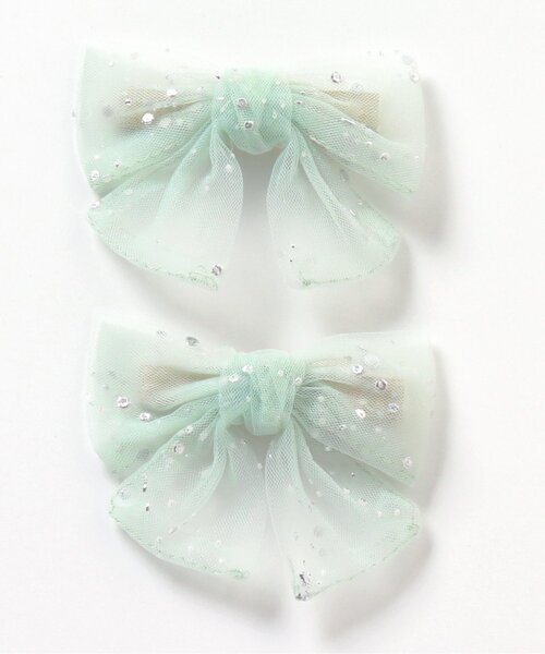 apres les cours（アプレレクール）の「リボンヘアクリップセット（バレッタ/ヘアクリップ・キッズ・ピンク/アイボリー/ミント・FREE）」の8枚目の写真