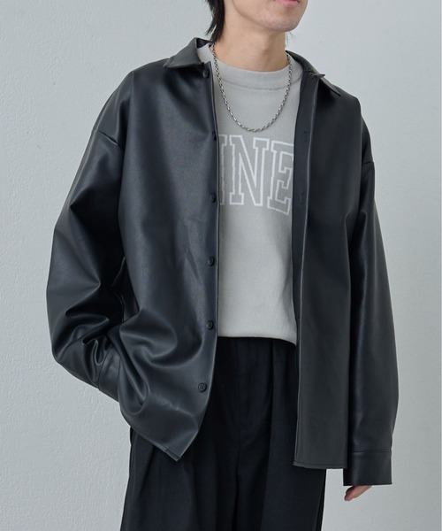 COLONY 2139（コロニートゥーワンスリーナイン）の「シンセティックレザーシャツ（シャツ/ブラウス・メンズ・ブラック・LARGE/MEDIUM）」の6枚目の写真