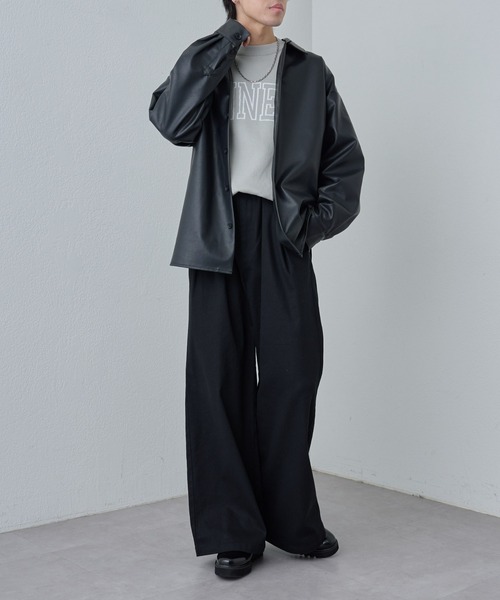 COLONY 2139（コロニートゥーワンスリーナイン）の「シンセティックレザーシャツ（シャツ/ブラウス・メンズ・ブラック・LARGE/MEDIUM）」の7枚目の写真