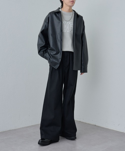 COLONY 2139（コロニートゥーワンスリーナイン）の「シンセティックレザーシャツ（シャツ/ブラウス・メンズ・ブラック・LARGE/MEDIUM）」の10枚目の写真