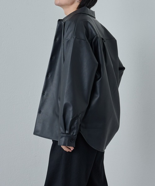 COLONY 2139（コロニートゥーワンスリーナイン）の「シンセティックレザーシャツ（シャツ/ブラウス・メンズ・ブラック・LARGE/MEDIUM）」の5枚目の写真