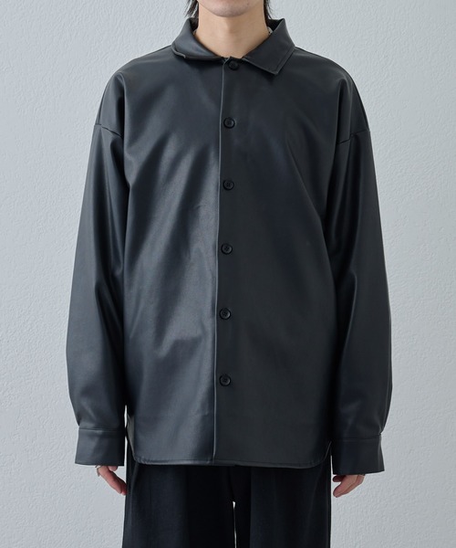 COLONY 2139（コロニートゥーワンスリーナイン）の「シンセティックレザーシャツ（シャツ/ブラウス・メンズ・ブラック・LARGE/MEDIUM）」の12枚目の写真