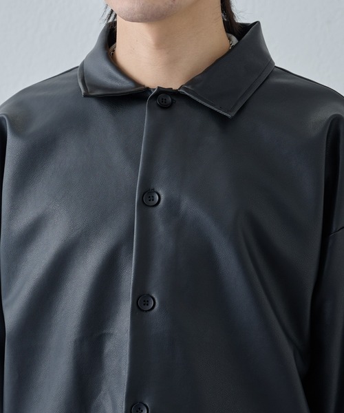 COLONY 2139（コロニートゥーワンスリーナイン）の「シンセティックレザーシャツ（シャツ/ブラウス・メンズ・ブラック・LARGE/MEDIUM）」の15枚目の写真
