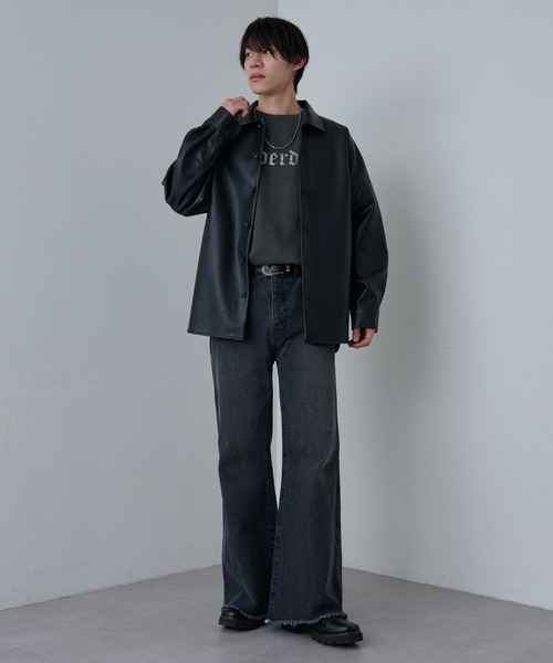 COLONY 2139（コロニートゥーワンスリーナイン）の「シンセティックレザーシャツ（シャツ/ブラウス・メンズ・ブラック・LARGE/MEDIUM）」の20枚目の写真