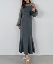 JUNOAH（ジュノア）の「【選べる】チュールボレロ＋フレアキャミワンピース　セット【ペチスカートセット】（ワンピース）」