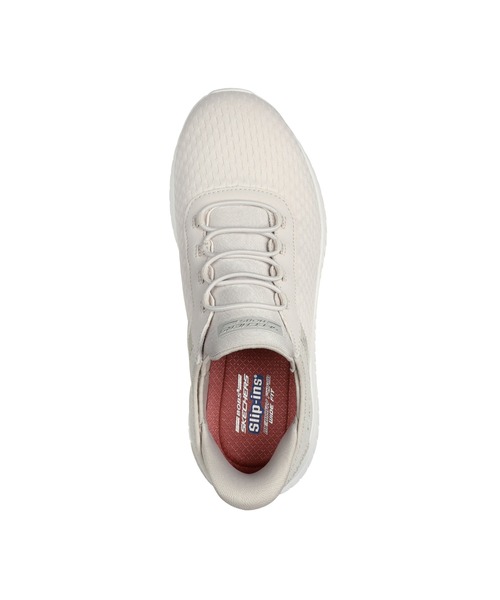SKECHERS(スケッチャーズ)の「SKECHERS BOBS SQUAD CHAOS-IN COLOR / スケッチャーズ ボブス・スクワッド カオス・イン・カラー【幅広 ワイドタイプ 】(スニーカー・レディース・オフホワイト/ブラック/ライトピンク・24.5cm/24cm/23.5cm/23cm/25cm/22.5cm)」の4枚目の写真