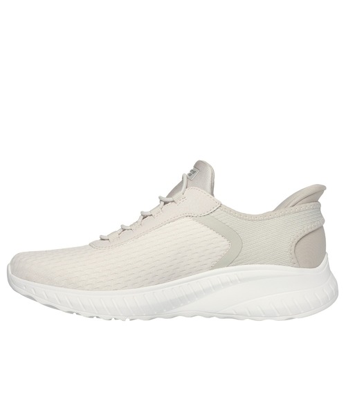 SKECHERS(スケッチャーズ)の「SKECHERS BOBS SQUAD CHAOS-IN COLOR / スケッチャーズ ボブス・スクワッド カオス・イン・カラー【幅広 ワイドタイプ 】(スニーカー・レディース・オフホワイト/ブラック/ライトピンク・24.5cm/24cm/23.5cm/23cm/25cm/22.5cm)」の6枚目の写真
