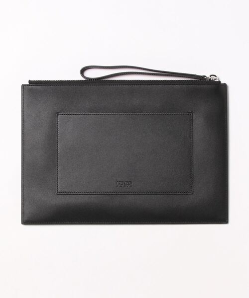 KENZO（ケンゾー）の「ラージ 'KENZO Emboss' レザー ポーチ（ポーチ・レディース・ブラック系その他・ONE SIZE）」の2枚目の写真