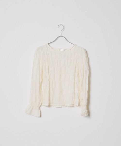 AO2(アオズ)の「Chiffon Sheer tops / シフォンシアートップス(Tシャツ/カットソー・レディース・アイボリー/ライトブルー/ブラック・FREE)」の16枚目の写真