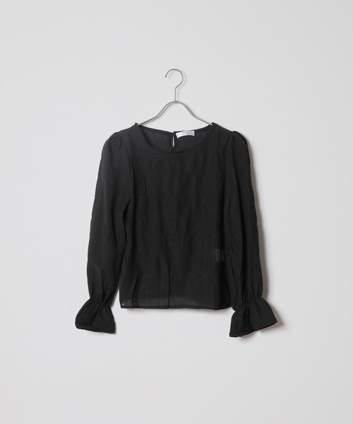 AO2(アオズ)の「Chiffon Sheer tops / シフォンシアートップス(Tシャツ/カットソー・レディース・アイボリー/ライトブルー/ブラック・FREE)」の17枚目の写真