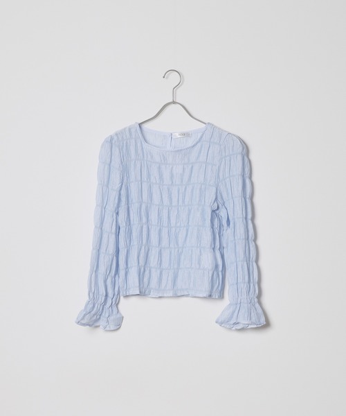 AO2(アオズ)の「Chiffon Sheer tops / シフォンシアートップス(Tシャツ/カットソー・レディース・アイボリー/ライトブルー/ブラック・FREE)」の18枚目の写真
