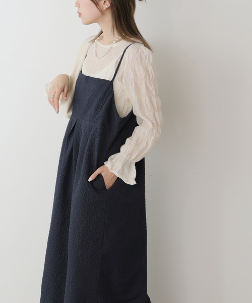 AO2(アオズ)の「Chiffon Sheer tops / シフォンシアートップス(Tシャツ/カットソー・レディース・アイボリー/ライトブルー/ブラック・FREE)」の5枚目の写真