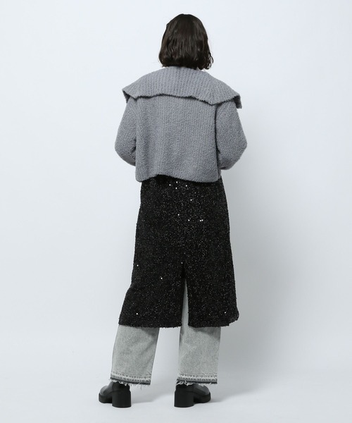 niko and...（ニコアンド）の「スパンコールスカート（スカート・レディース・ブラック/ライトグレー・FREE）」の6枚目の写真