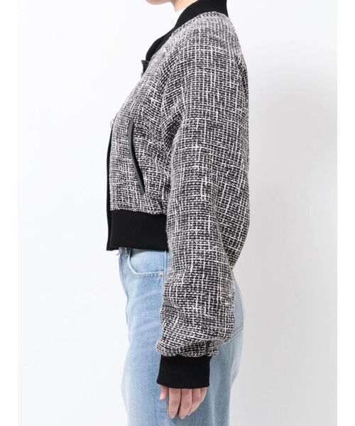 GYDA（ジェイダ）の「mix material ライト中綿ブルゾン（ブルゾン・レディース・オフホワイト/ブラック・FREE）」の22枚目の写真