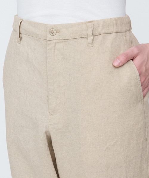 無印良品 リネン ジャケット テーパードパンツ Lサイズ 紳士 リネン洗いざらしテーパードパンツ | 無印良品