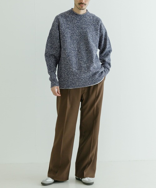 URBAN RESEARCH（アーバンリサーチ）の「MILLEFILIミックスロールネックニット（ニット/セーター・メンズ・オレンジ系その他/ホワイト系その他/ブルー系その他・MEDIUM/LARGE）」の8枚目の写真