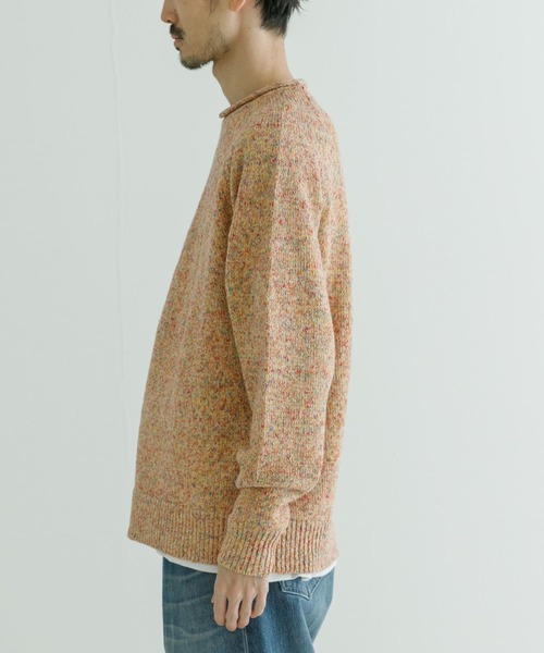 URBAN RESEARCH（アーバンリサーチ）の「MILLEFILIミックスロールネックニット（ニット/セーター・メンズ・オレンジ系その他/ホワイト系その他/ブルー系その他・MEDIUM/LARGE）」の11枚目の写真