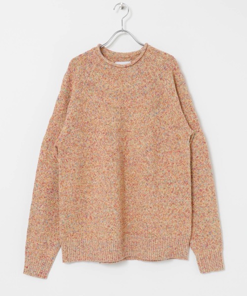 URBAN RESEARCH（アーバンリサーチ）の「MILLEFILIミックスロールネックニット（ニット/セーター・メンズ・オレンジ系その他/ホワイト系その他/ブルー系その他・MEDIUM/LARGE）」の14枚目の写真