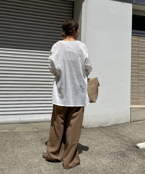 FRAMeWORK 撥水強撚ポリエステルラップワイドパンツ 38 セール】《追加》撥水強撚ポリエステルラップワイドパンツ