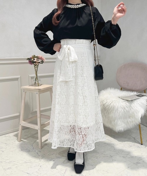 apres jour(アプレジュール)の「ウエストリボンキャミワンピース【ZOZOTOWN限定アイテム】(ワンピース・レディース・ホワイト/ブラック/ブラック系その他/ピンク系その他・X-LARGE/フリー)」の14枚目の写真