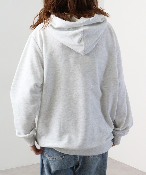 GERRY(ジェリー)の「GERRY 裏毛 フェルトロゴ HOODIE(パーカー・メンズ・ダークグレー/アイボリー/ネイビー/アッシュグレー・M/LL/L)」の6枚目の写真