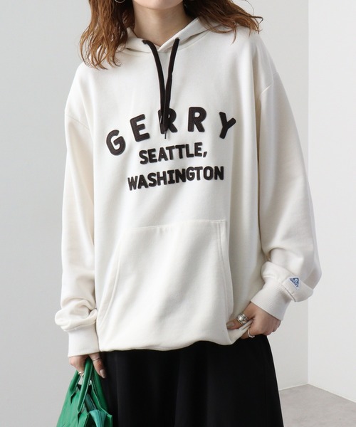 GERRY(ジェリー)の「GERRY 裏毛 フェルトロゴ HOODIE(パーカー・メンズ・ダークグレー/アイボリー/ネイビー/アッシュグレー・M/LL/L)」の8枚目の写真