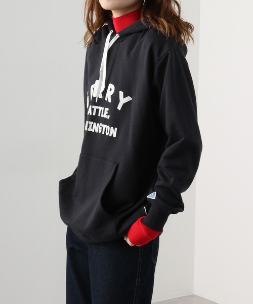 GERRY(ジェリー)の「GERRY 裏毛 フェルトロゴ HOODIE(パーカー・メンズ・ダークグレー/アイボリー/ネイビー/アッシュグレー・M/LL/L)」の14枚目の写真