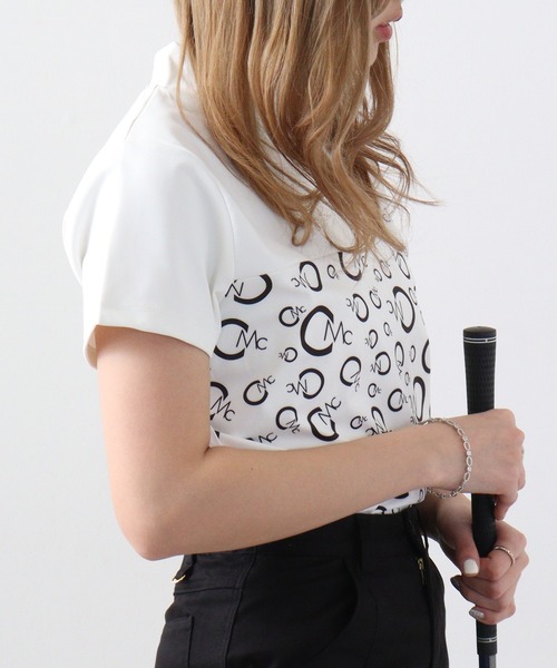 CECIL McBEE（セシルマクビー）の「切り替えオールオーバーモックネック（Tシャツ/カットソー・レディース・ホワイト/ブラック・2/1）」の6枚目の写真