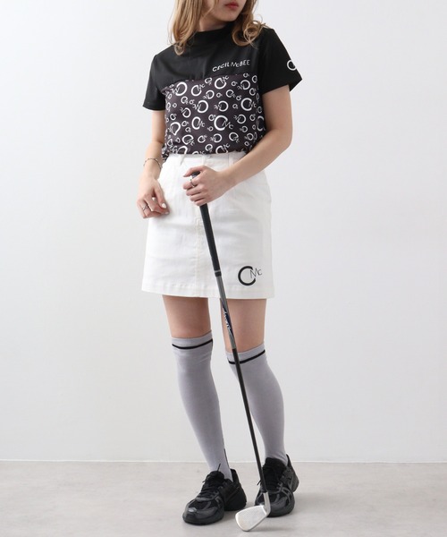 CECIL McBEE（セシルマクビー）の「切り替えオールオーバーモックネック（Tシャツ/カットソー・レディース・ホワイト/ブラック・2/1）」の12枚目の写真