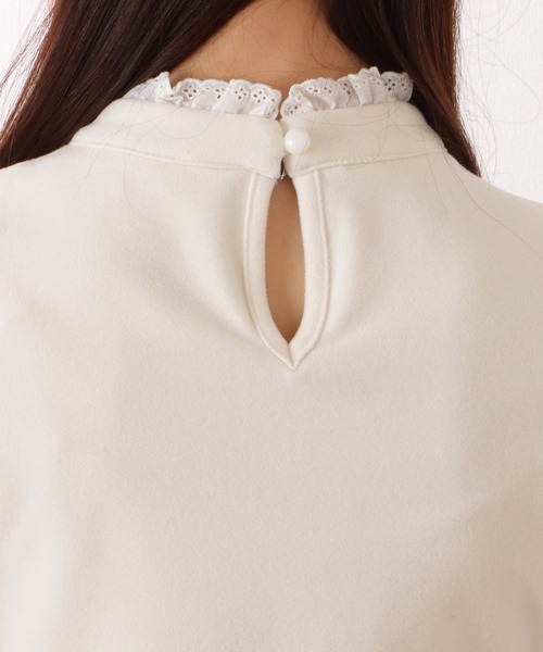 Lace Ladies(レースレディース)の「レース ドッキング プチハイネック 長袖 プルオーバー(Tシャツ/カットソー・レディース・ブラック/ホワイト・XL/M/S)」の13枚目の写真